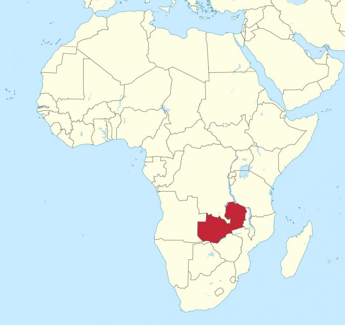 خريطة أفريقيا عرض زامبيا