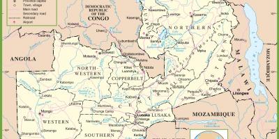 الخريطة السياسية زامبيا
