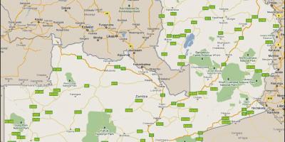 خريطة مفصلة زامبيا