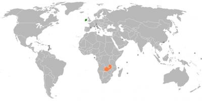 زامبيا خريطة في العالم